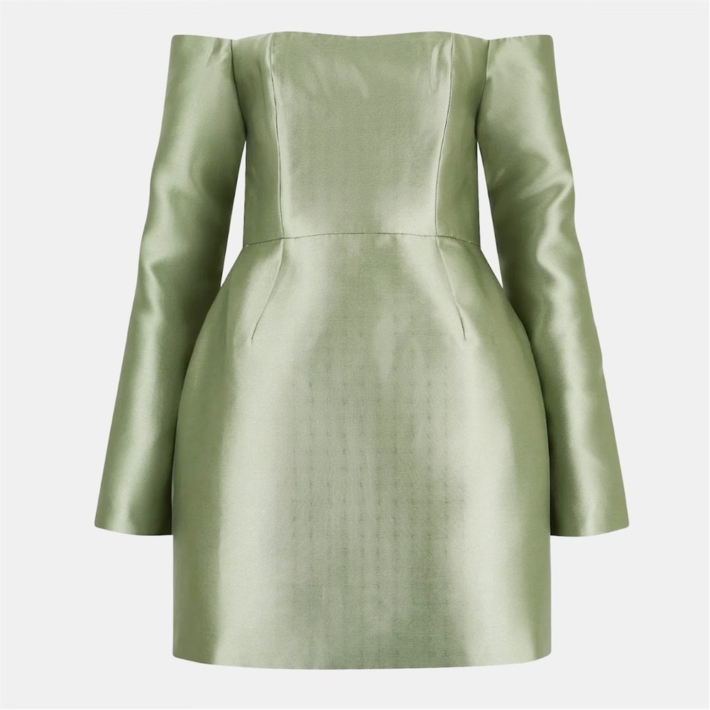 NWT odd muse Ultimate Muse Tulip Skirt Mini Dress in Green Sage Cactus Lilypad - Picture 5 of 10